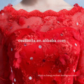 элегантный длинным рукавом Красный свадебные платья Вечерние платья Вечерние платья вечерние наряды